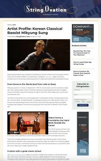 Connolly String Ovation profile of Mikyung Sung